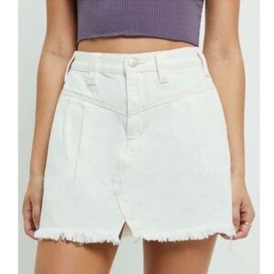 We The Free Cream Denim Skirt SZ 26